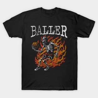 Skeleton Basketball Player T-Shirt